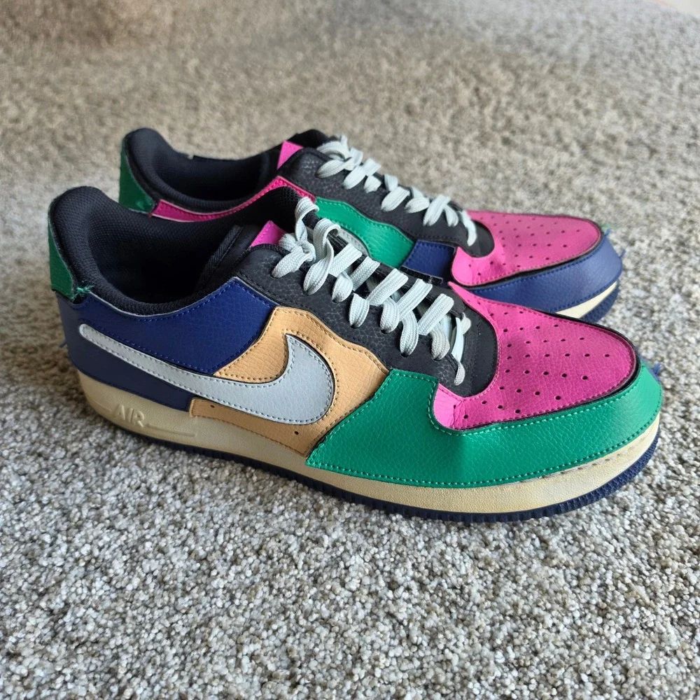 Nike Air Force 1 Low 07 LX Multi Color Men Size 11 Patch DB2576-001 Casual Rare